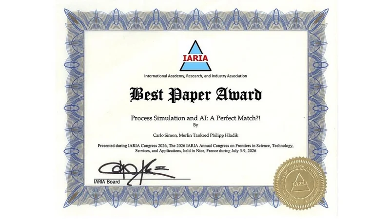 Best Paper Award: IARIA 2026 in Nizza, Frankreich